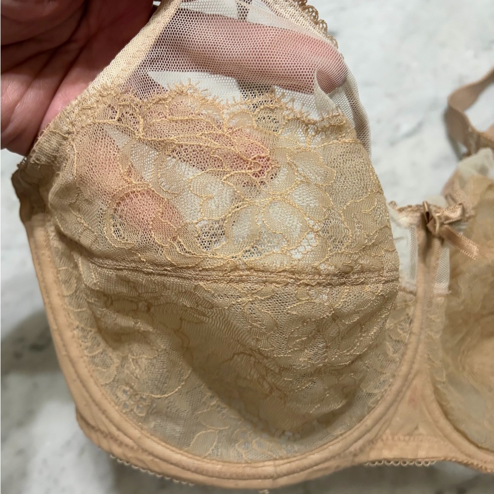 Wacoal Lace Underwire Bra in Tan 34DDD